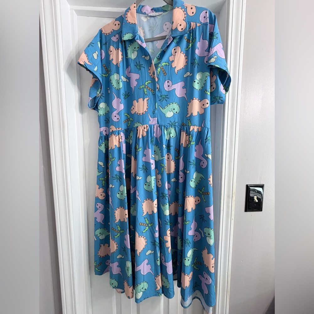 Little Party Dress Dinosaur Print Dress